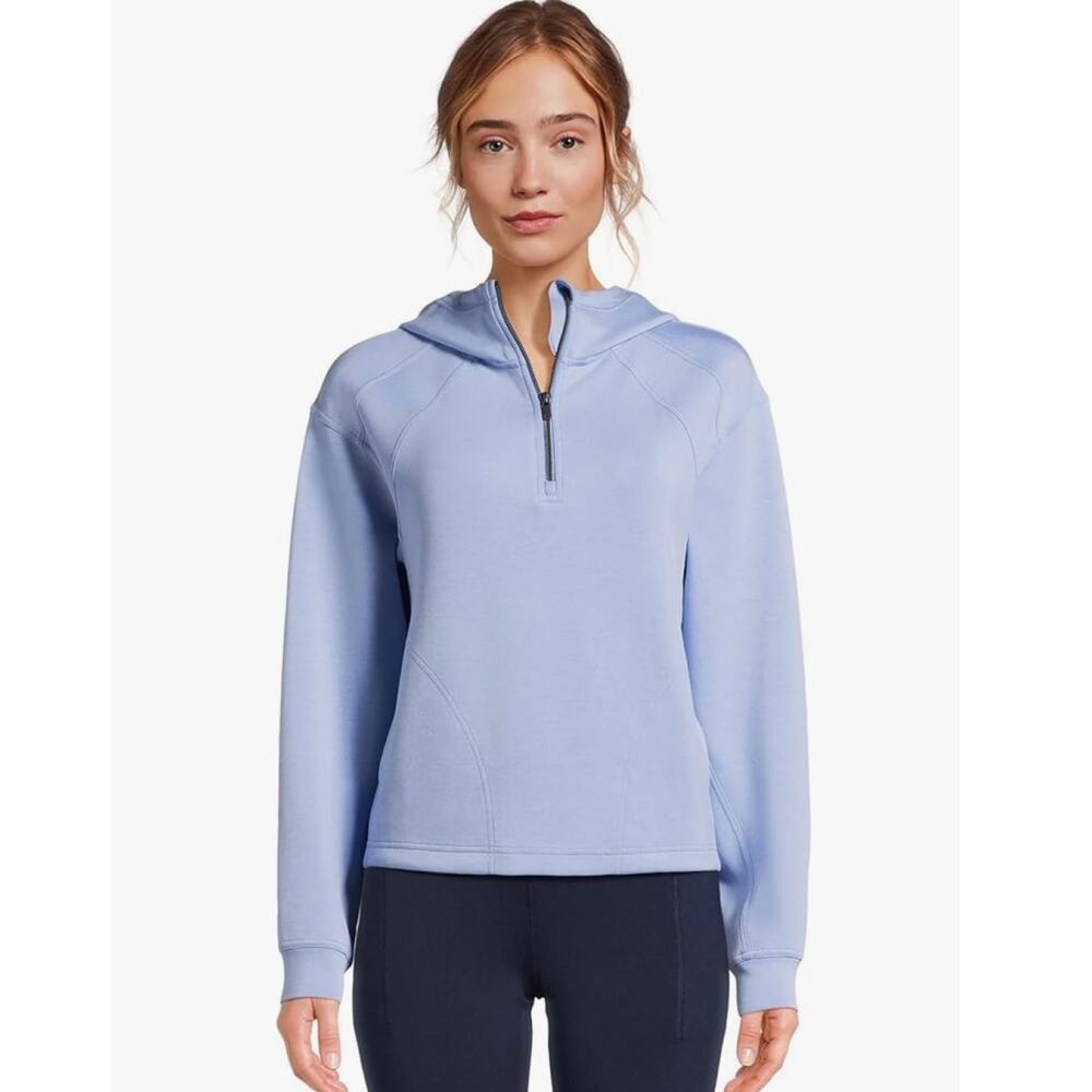 AVIA • Purple Birch Seamed Quarter Zip Pullover Athletic Athleisure Hoodie